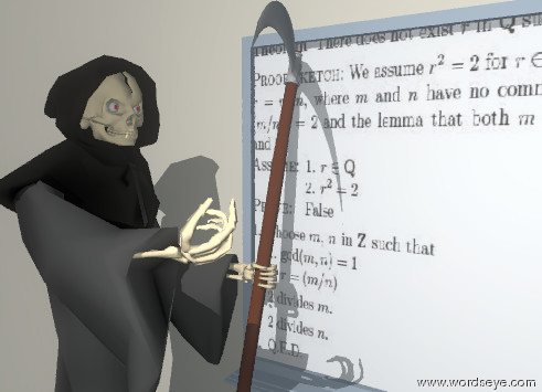 WordsEye Picture: Rigor mortis.